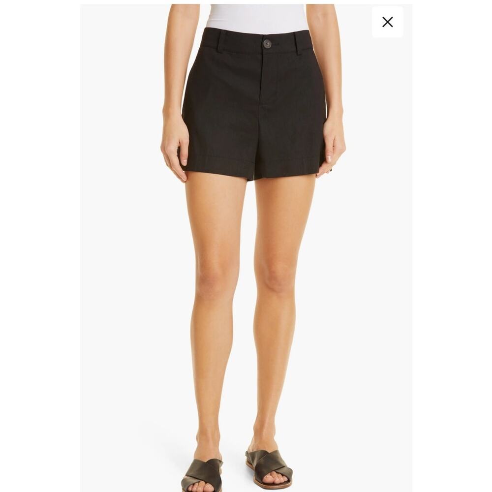 Vince Linen Blend Shorts Women’s Size 8 Black Casual Summer Capsule Wardrobe
